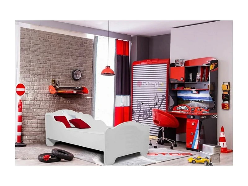 Lit Amaro (70x140)/matelas inclus/blanche