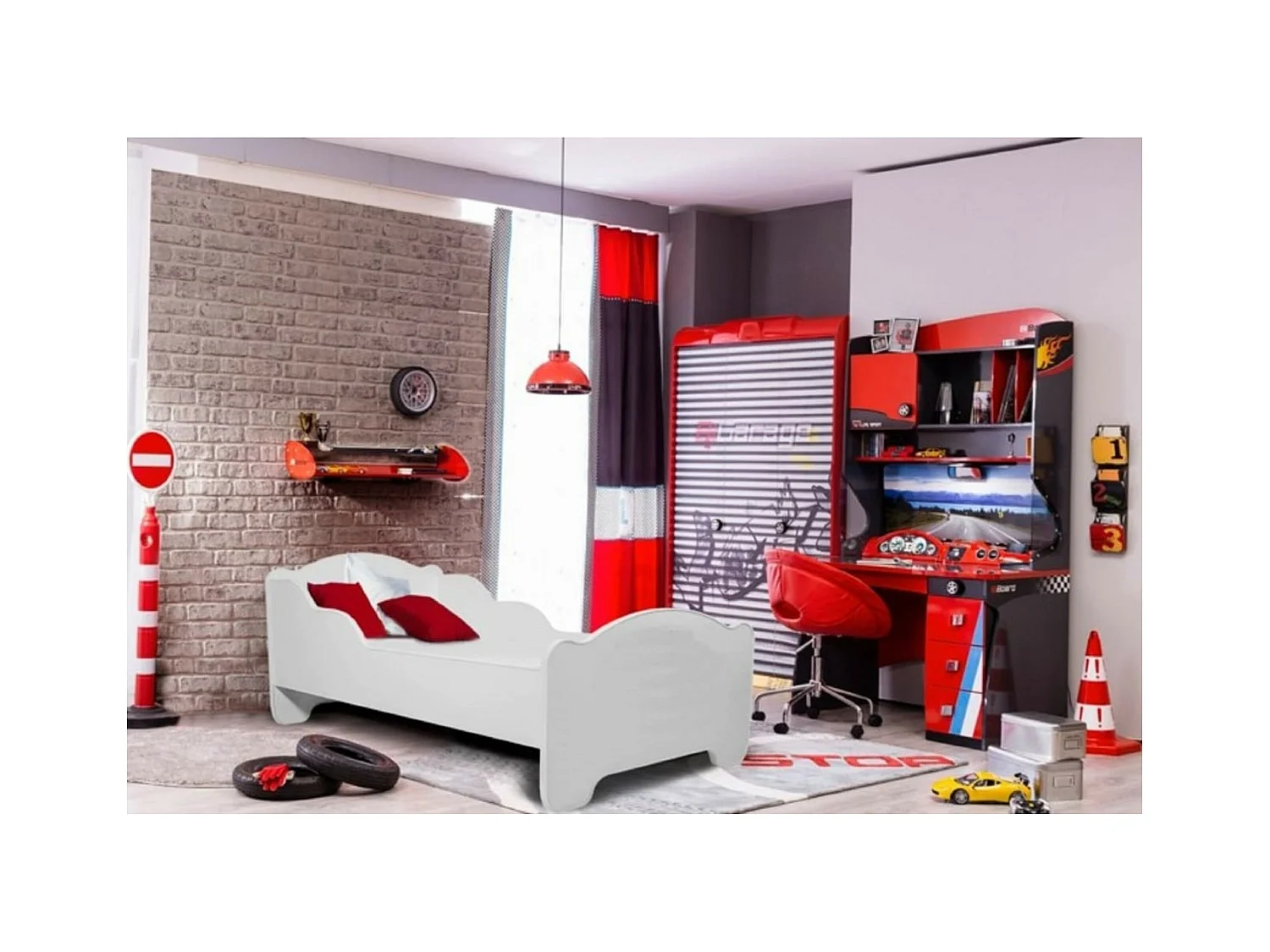 Lit Amaro (70x140)/matelas inclus/blanche