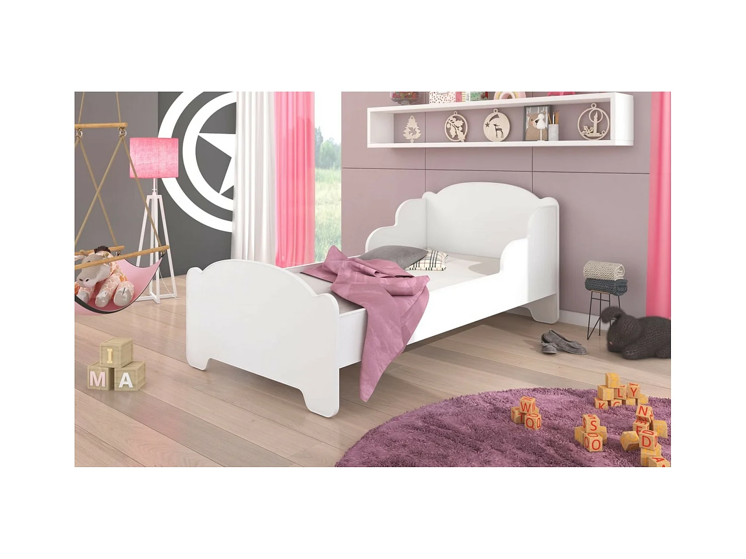 Lit Amaro (70x140)/matelas inclus/blanche