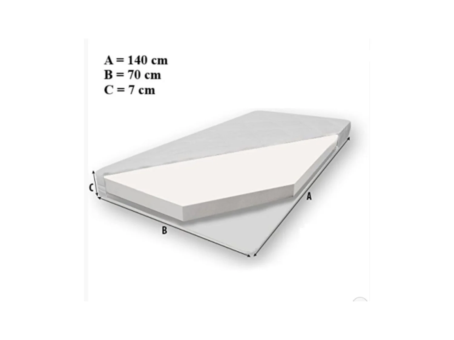 Lit Amaro (70x140)/matelas inclus/blanche