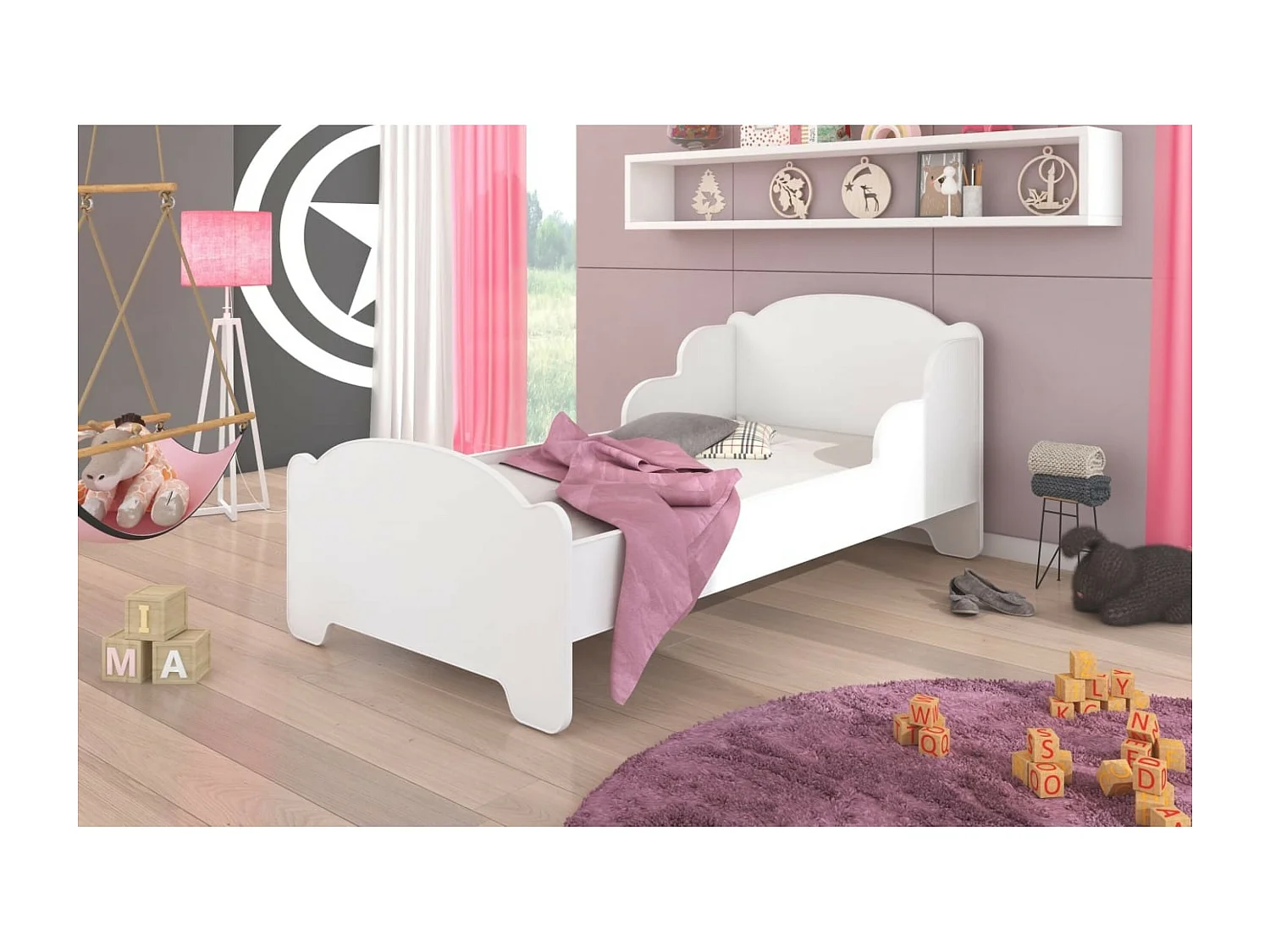 Letto Amaro (70x140)/materasso incluso/bianca