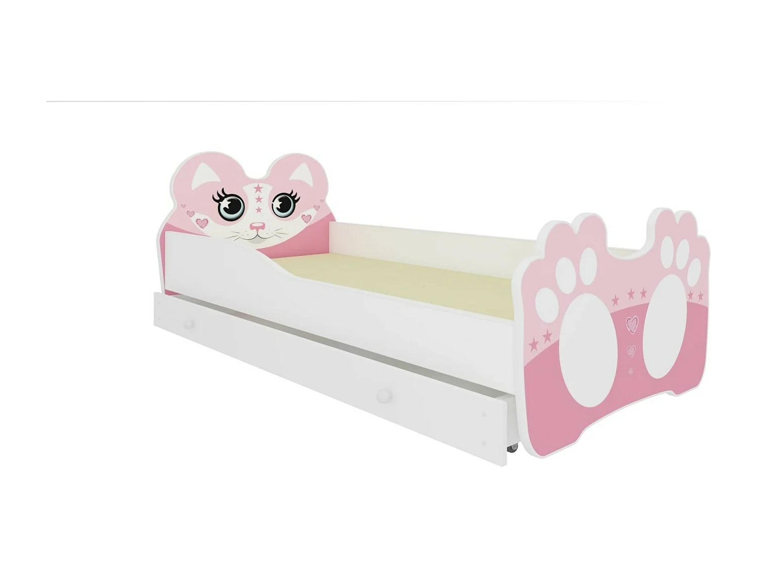 Letto Berin (70x140)/materasso incluso/rosa