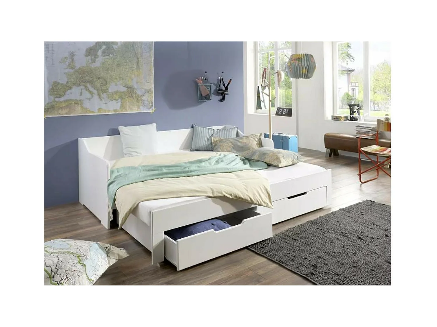Bett  Anna (90x200)/Weiß