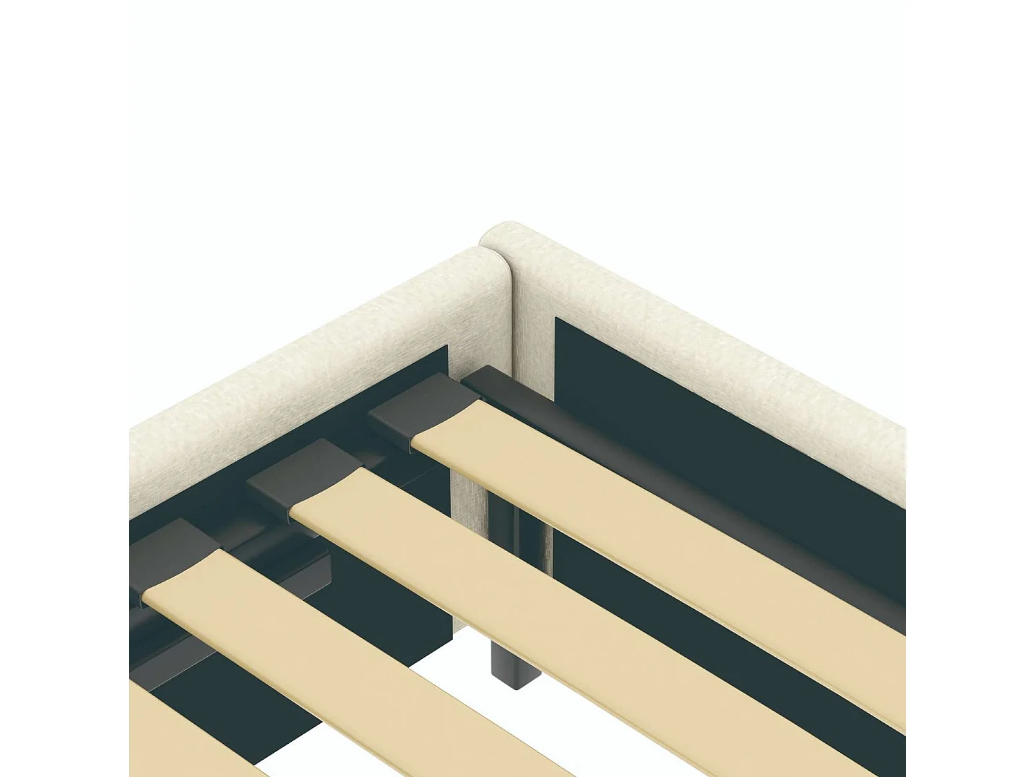 Lit coffre plateforme – extra grand couchage 180x200 cm - tissu velours beige - sommier inclus - LANCE