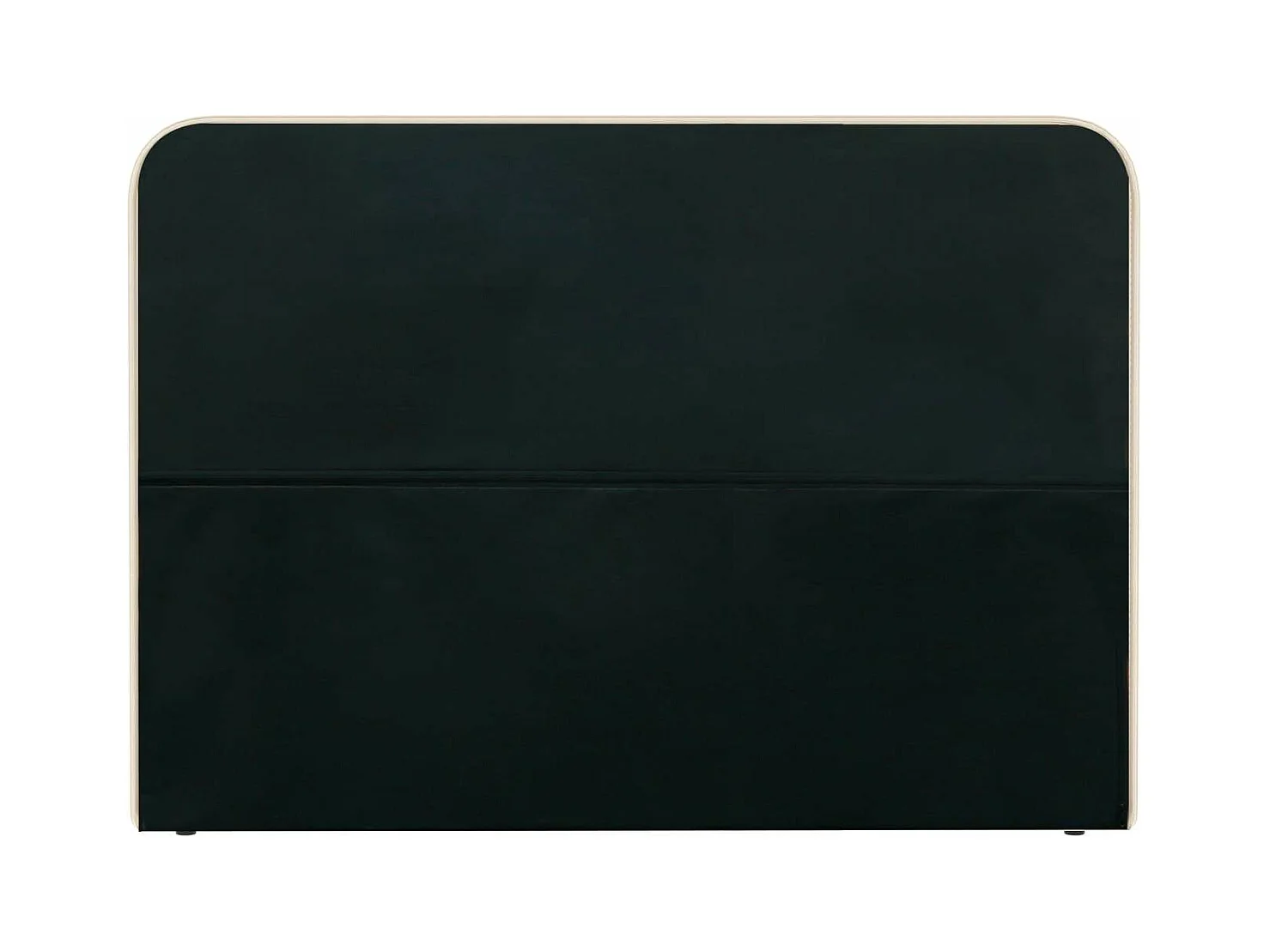 Lit coffre tête de lit haute – couchage 140x190 cm – tissu velours beige - sommier inclus - ANTON