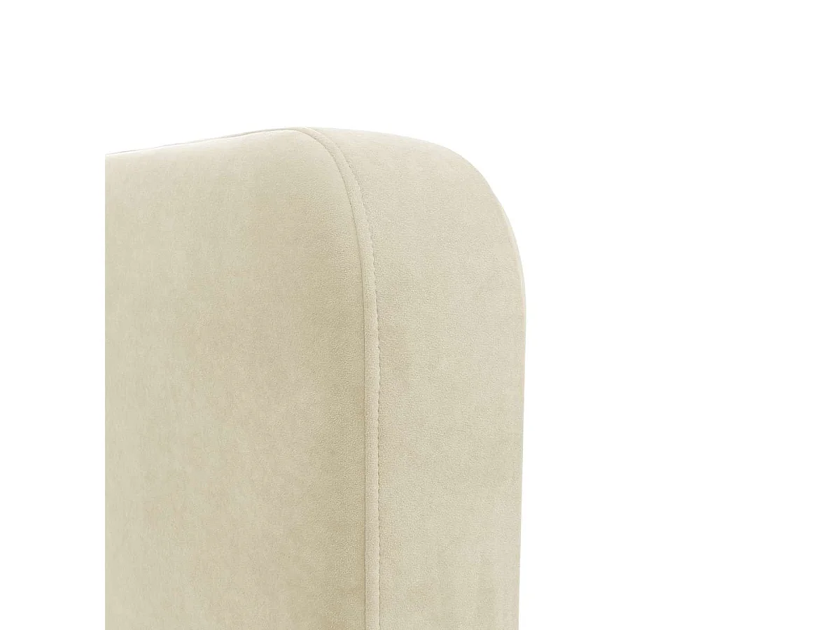 Lit coffre tête de lit haute – couchage 140x190 cm – tissu velours beige - sommier inclus - ANTON