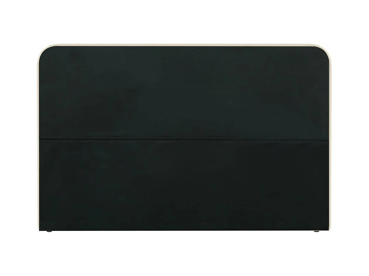 Lit coffre tête de lit haute – grand couchage 160x200 cm – tissu velours beige - sommier inclus - ANTON