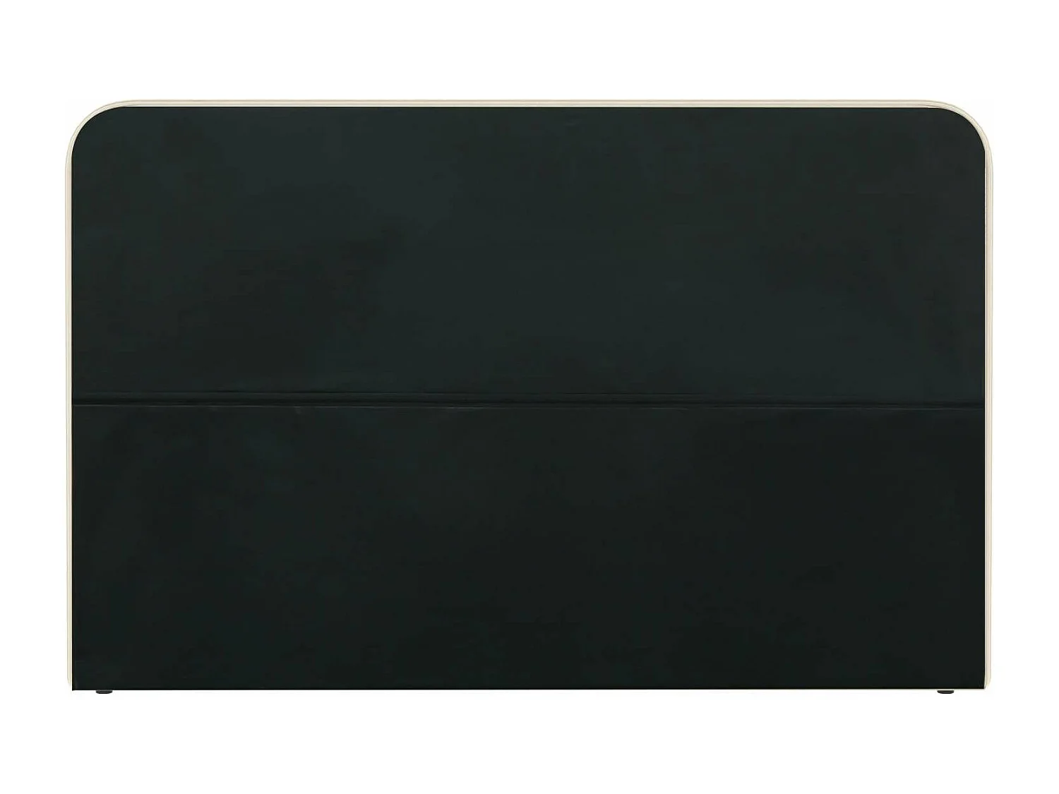 Lit coffre tête de lit haute – grand couchage 160x200 cm – tissu velours beige - sommier inclus - ANTON