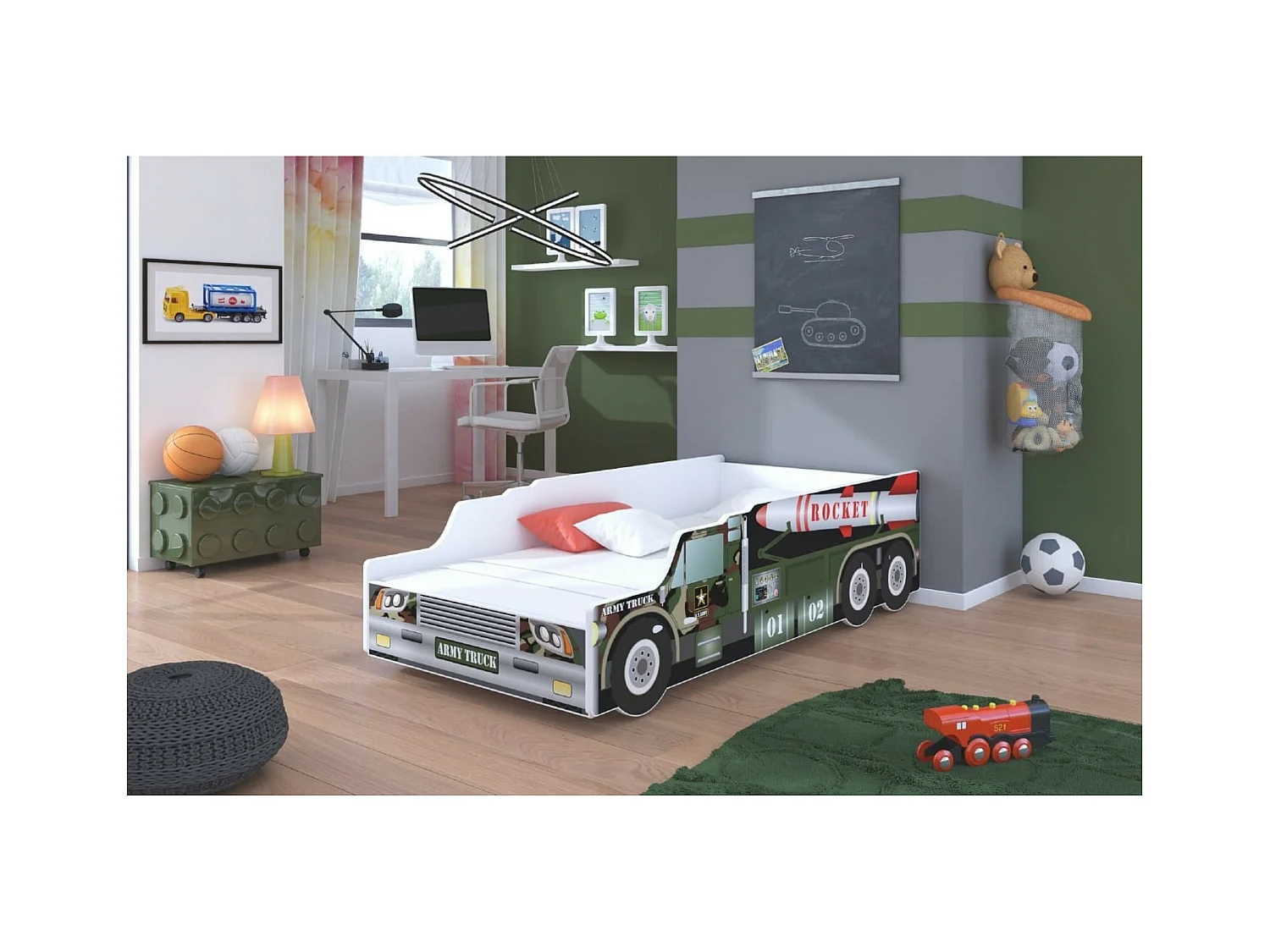 Letto Astro (80x160)/materasso incluso/multicolore