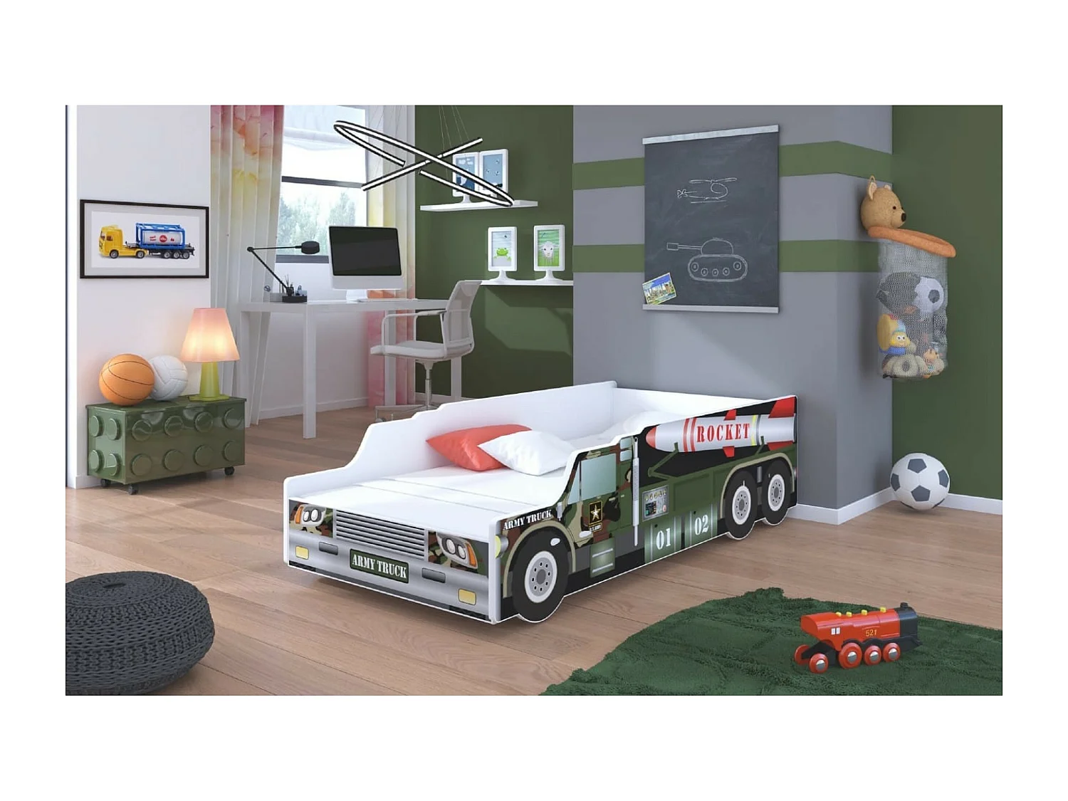 Letto Astro (80x160)/materasso incluso/multicolore