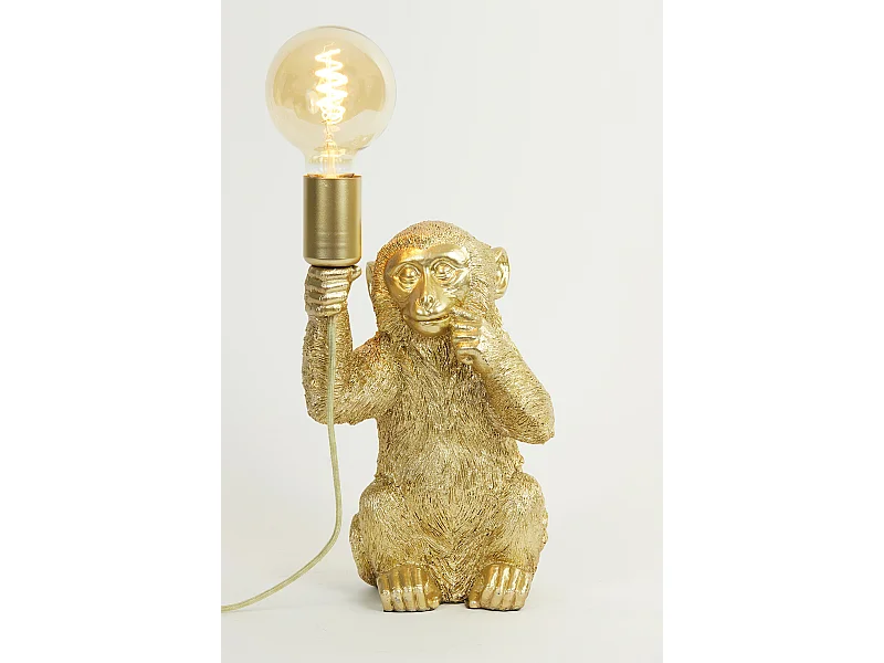 Lampe de table MONKEY - 20x19,5x34cm - Doré