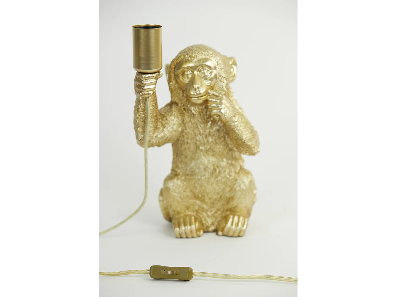 Lampe de table MONKEY - 20x19,5x34cm - Doré