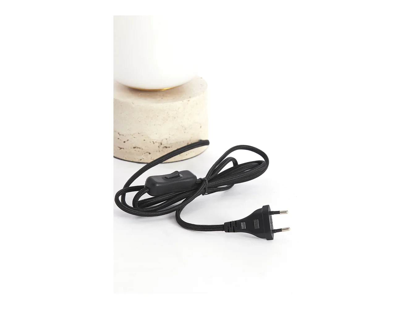 Lampe de table RYLANO - Ø12x47cm - Blanc