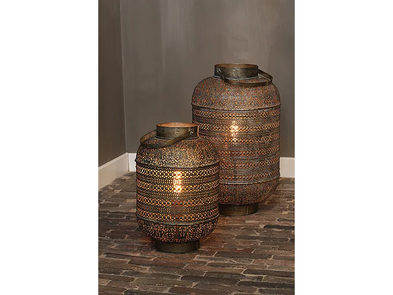 Lampe de table UDUPI - Ø31x45,5cm - Marron