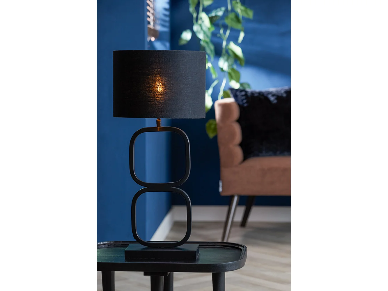 Pied de lampe LUTIKA - 23x11,5x46cm - Noir