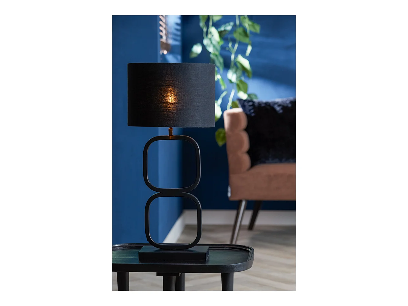 Pied de lampe LUTIKA - 23x11,5x46cm - Noir