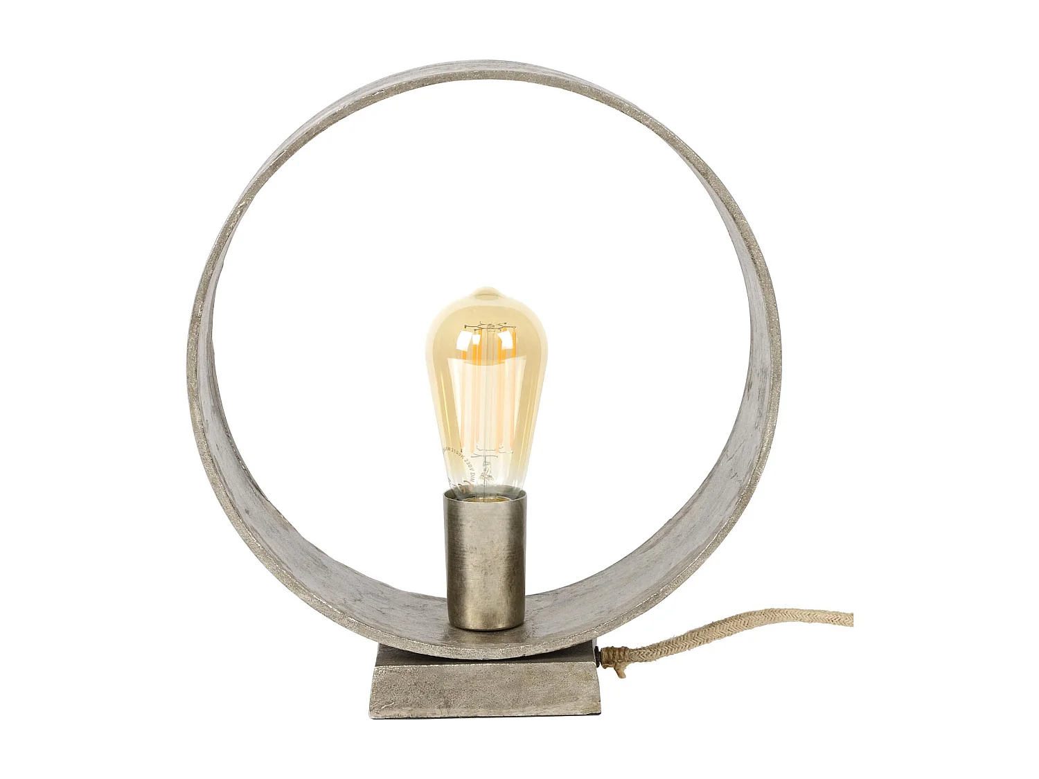 Lampe de table Loop - Design industriel - Noir/Gris - 30x11x32