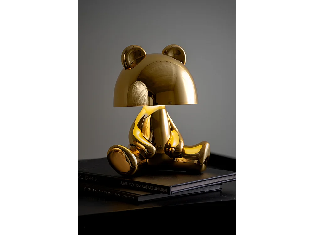 Lampe de table Ours LED avec haut-parleur Bluetooth - Plaqué or