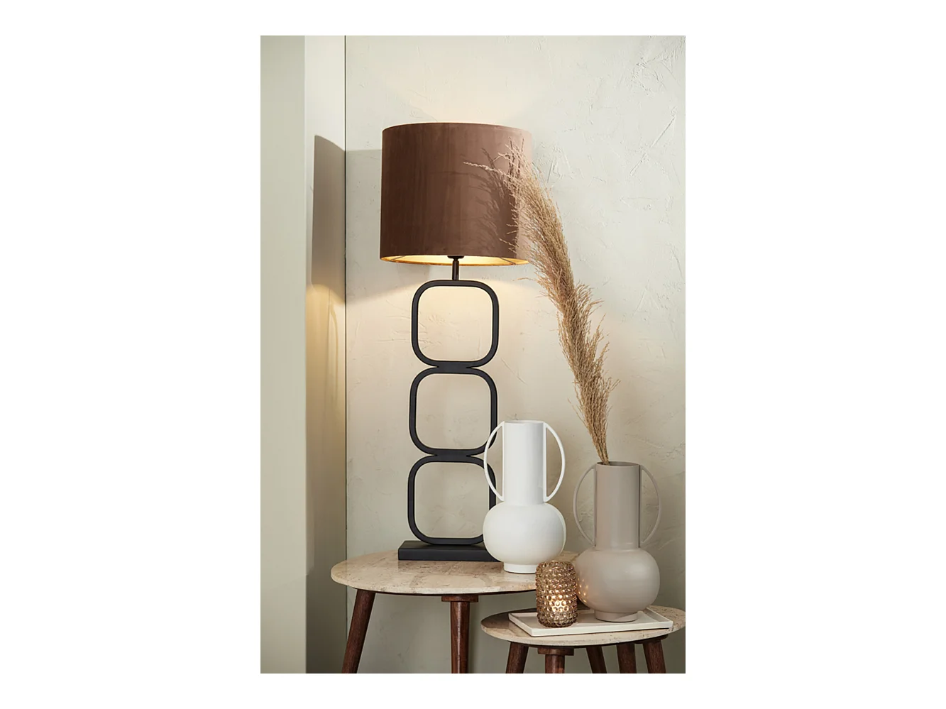 Pied de lampe LUTIKA - 23x11,5x69cm - Noir