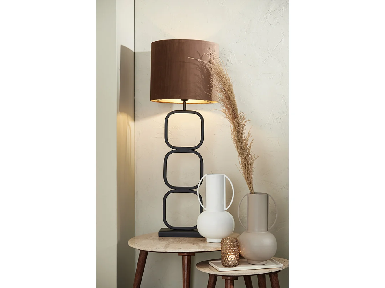 Pied de lampe LUTIKA - 23x11,5x69cm - Noir