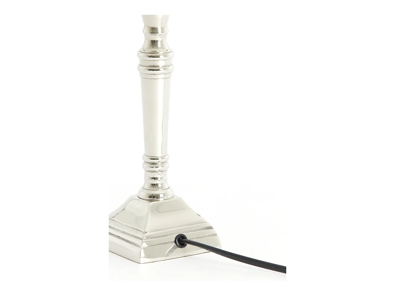 Pied de lampe DELHI - Ø8x25cm - Argent