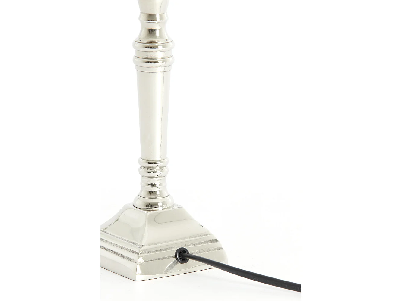 Pied de lampe DELHI - Ø8x25cm - Argent