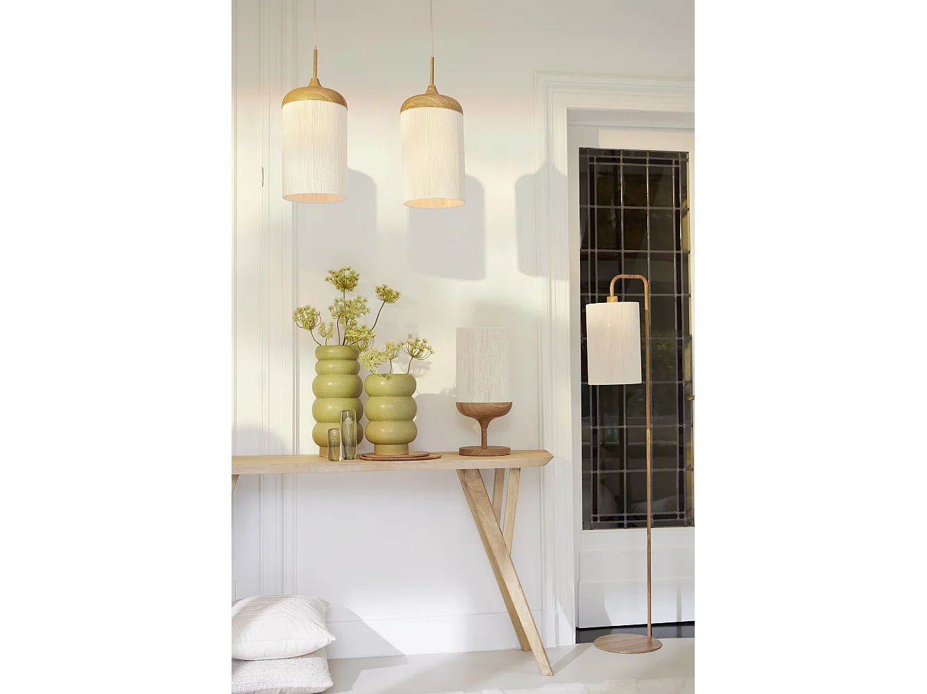 Lampe de table DANIA - Ø22,5x50cm - Marron