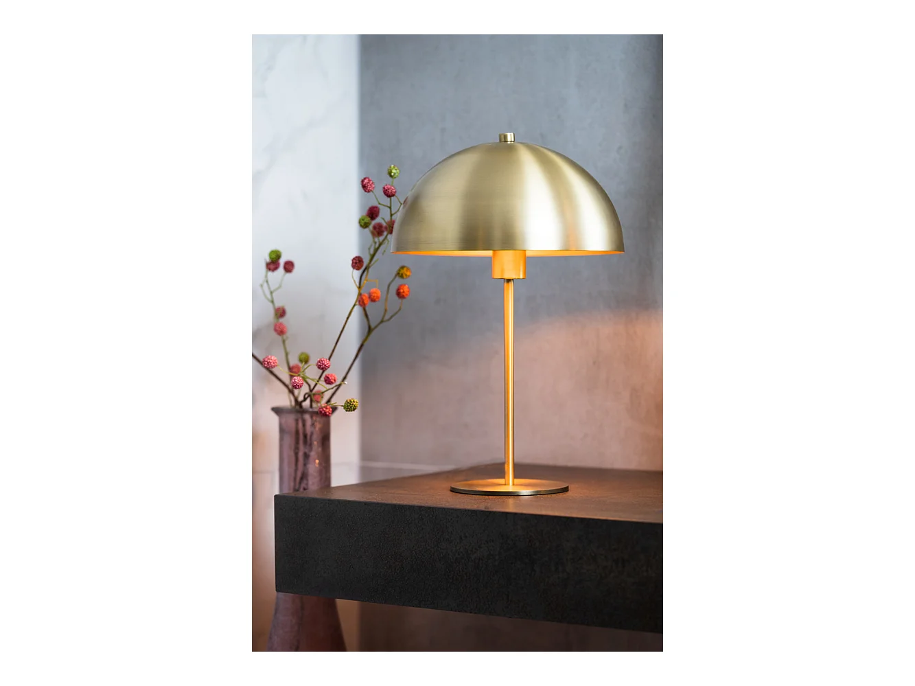 Lampe de table MEREL - Ø29,5x45cm - Doré