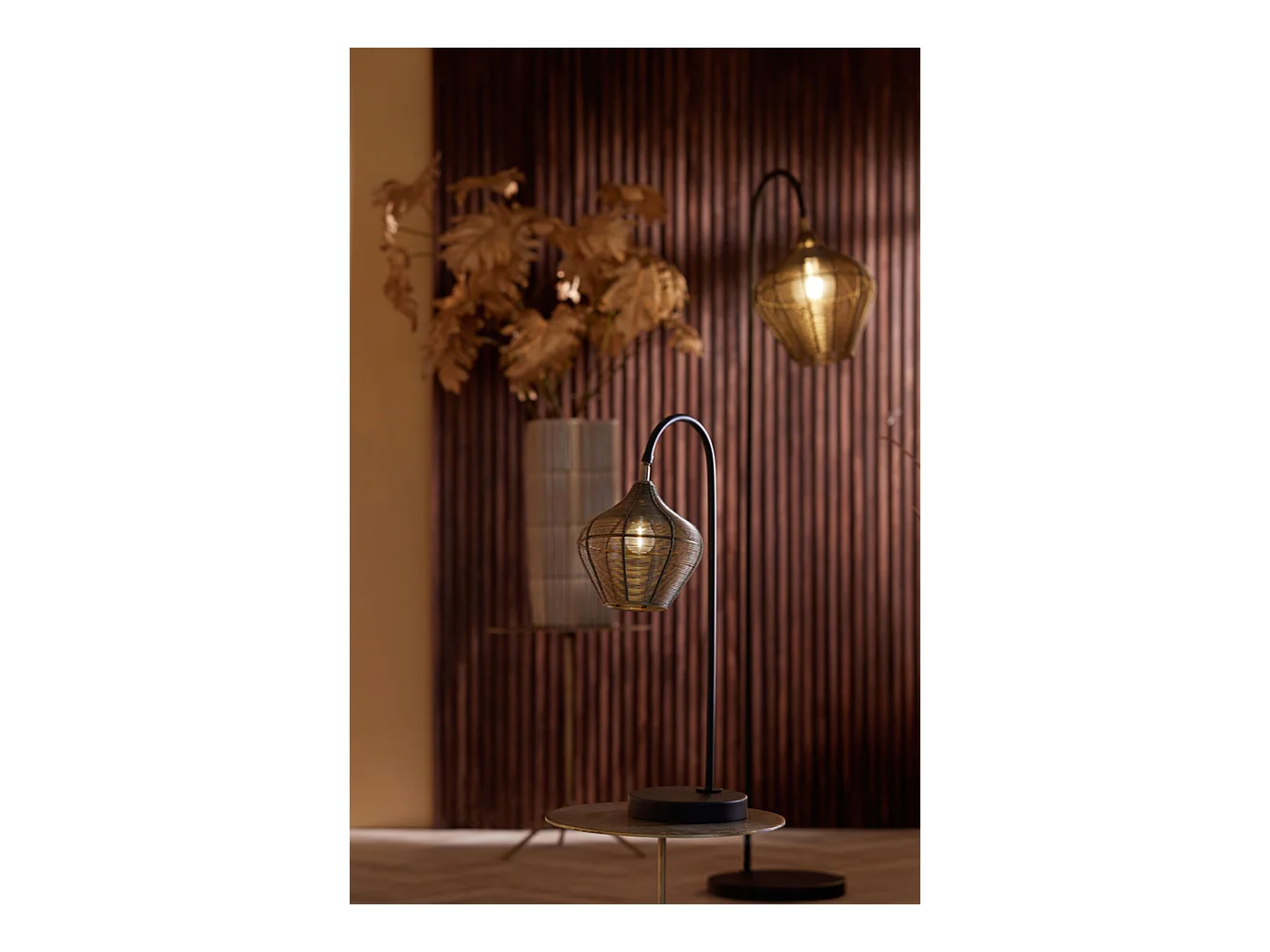Lampe de table ALVARO - 27x20x61cm - Bronze