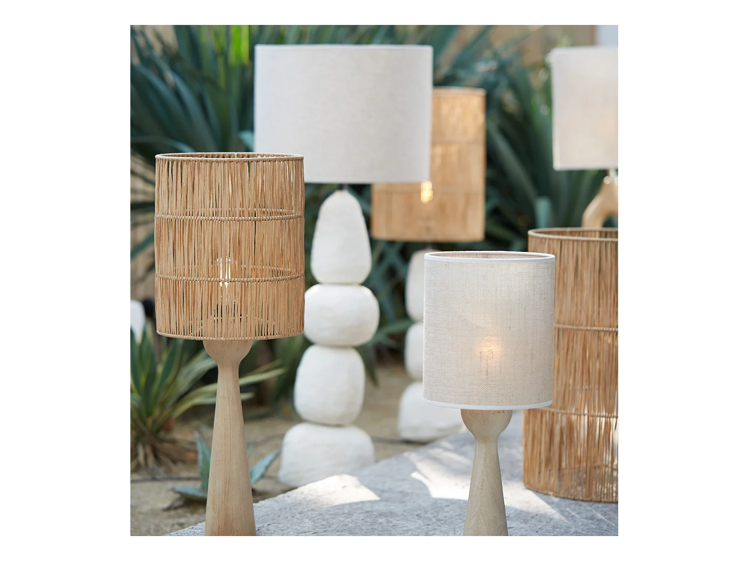 Pied de lampe FESTINA - Ø9x40cm - Marron