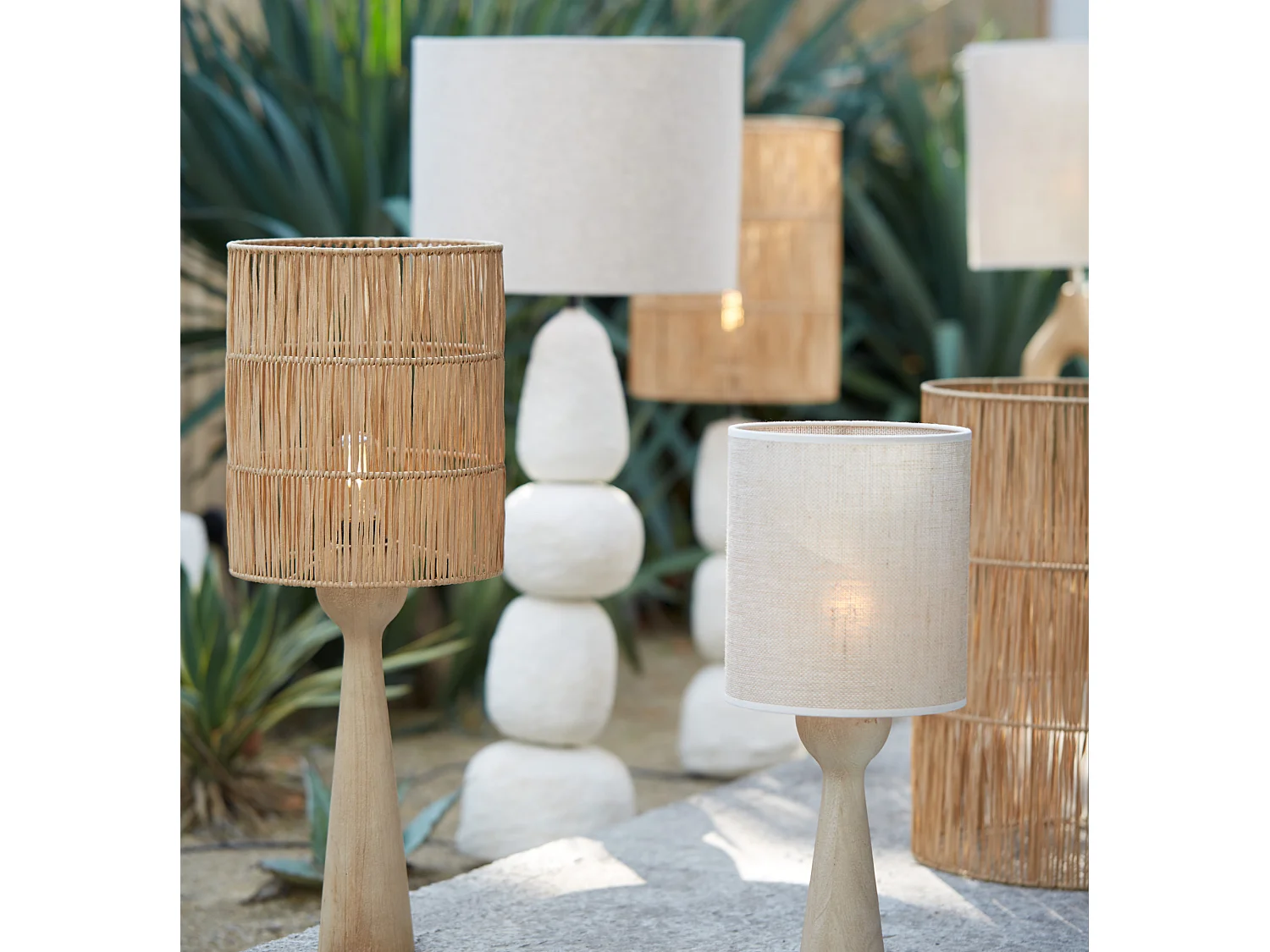 Base de lámpara FESTINA - Ø9x40cm - Marrón