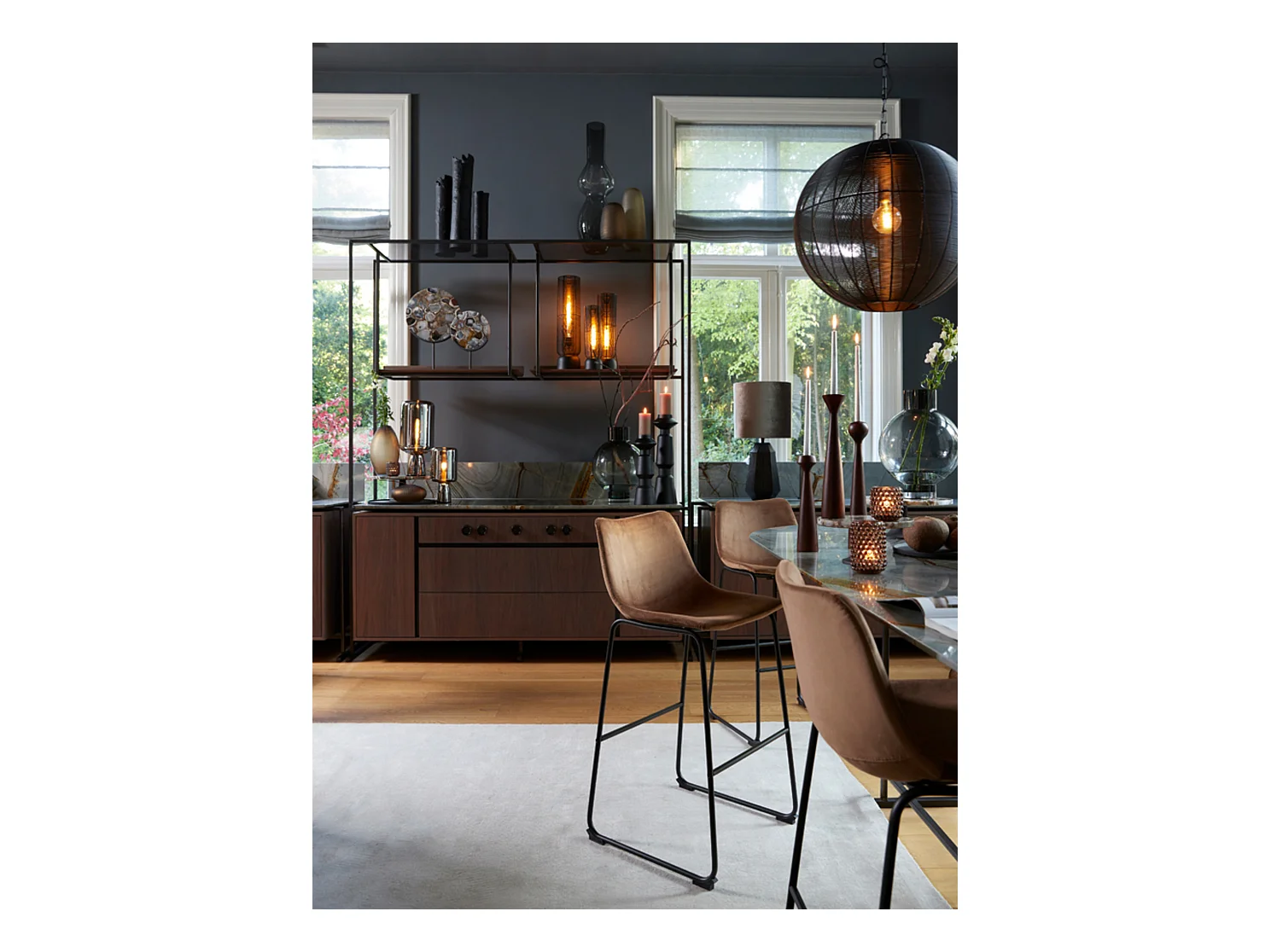 Lampe de table LEZUZA - Ø11x39,5cm - Noir