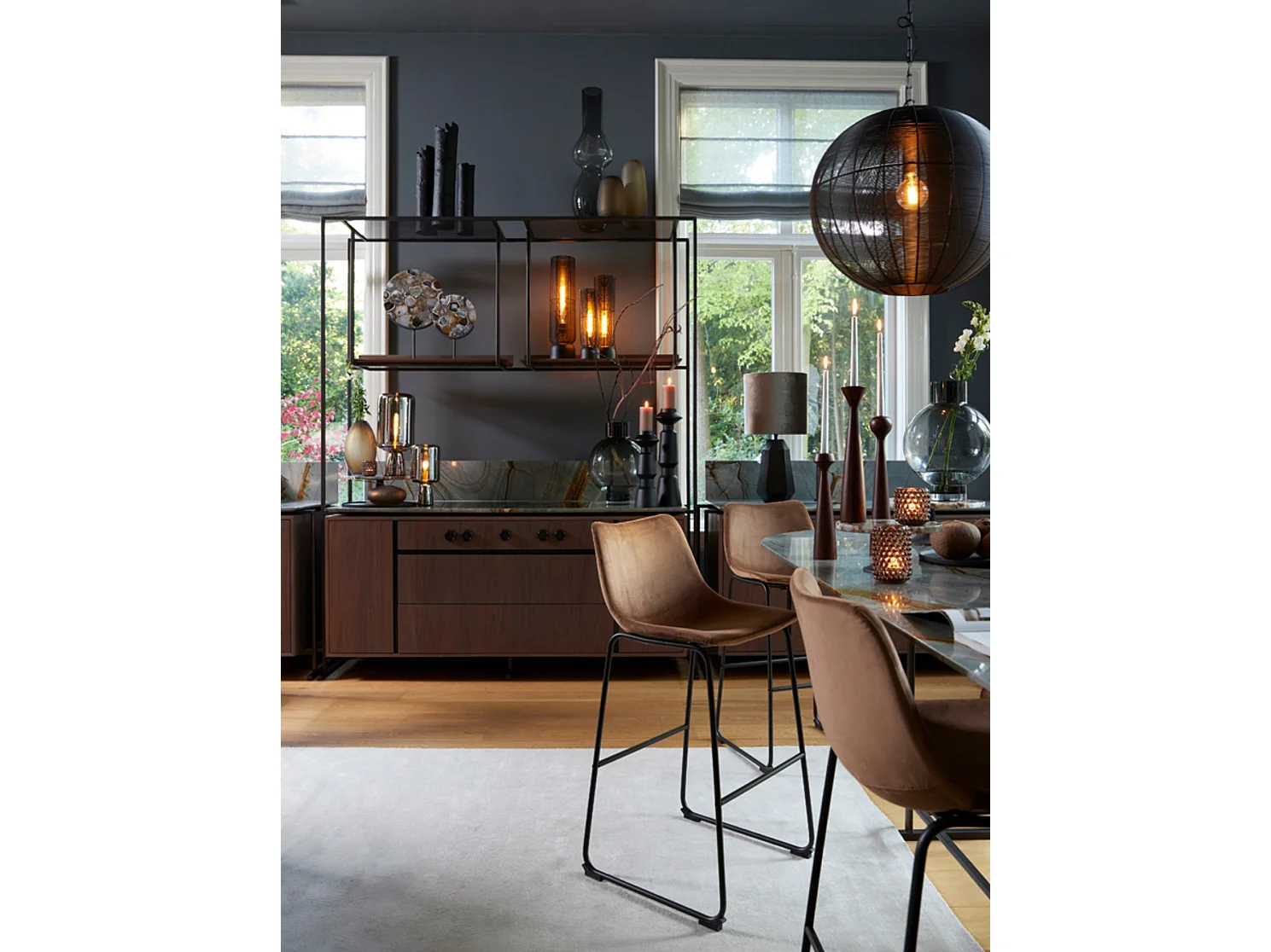 Lampe de table LEZUZA - Ø11x39,5cm - Noir