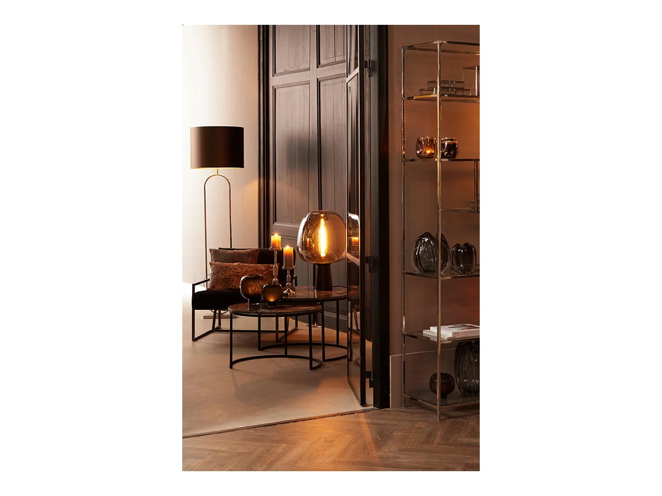 Lampe de table MAYSONY - Ø40x59cm - Gris