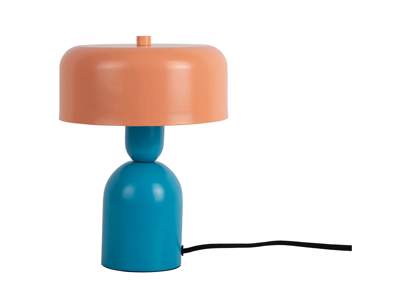 Lampe de table Double Funky - Bleu aqua et orange pêche