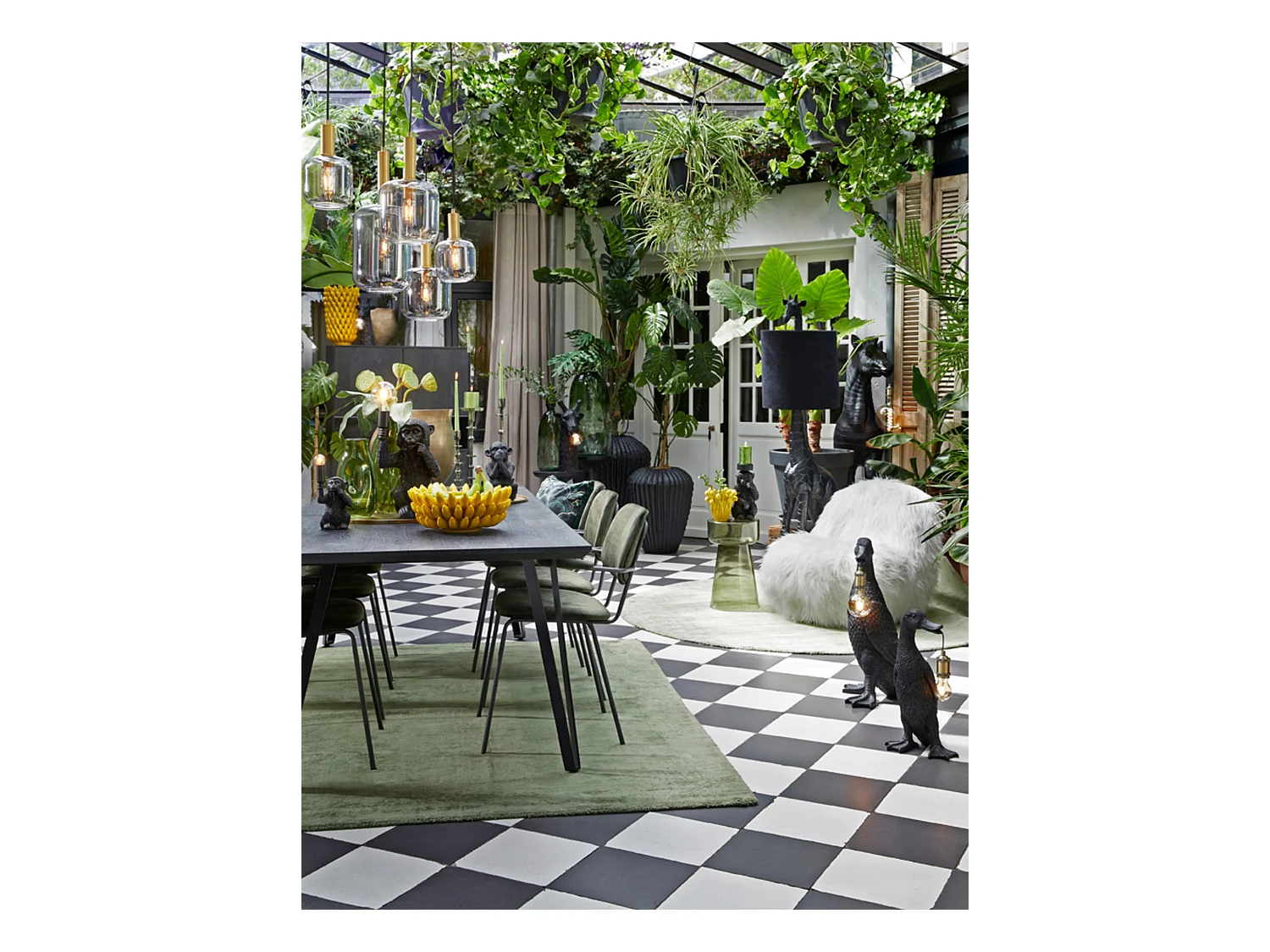Lampe de table DUCK - 23,5x23x48,5cm - Noir