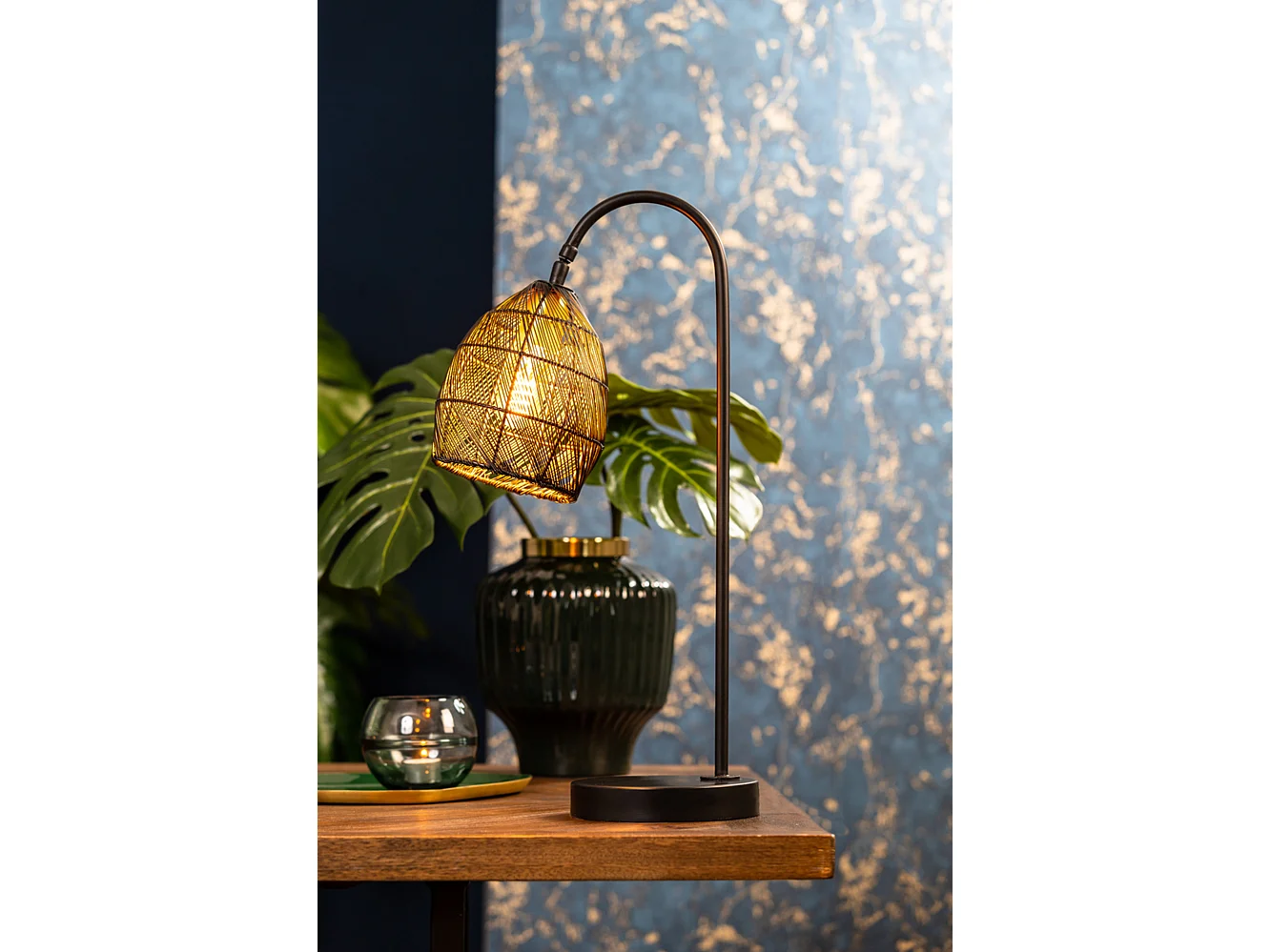 Lampe de table MEYA - 23x18x60cm - Noir
