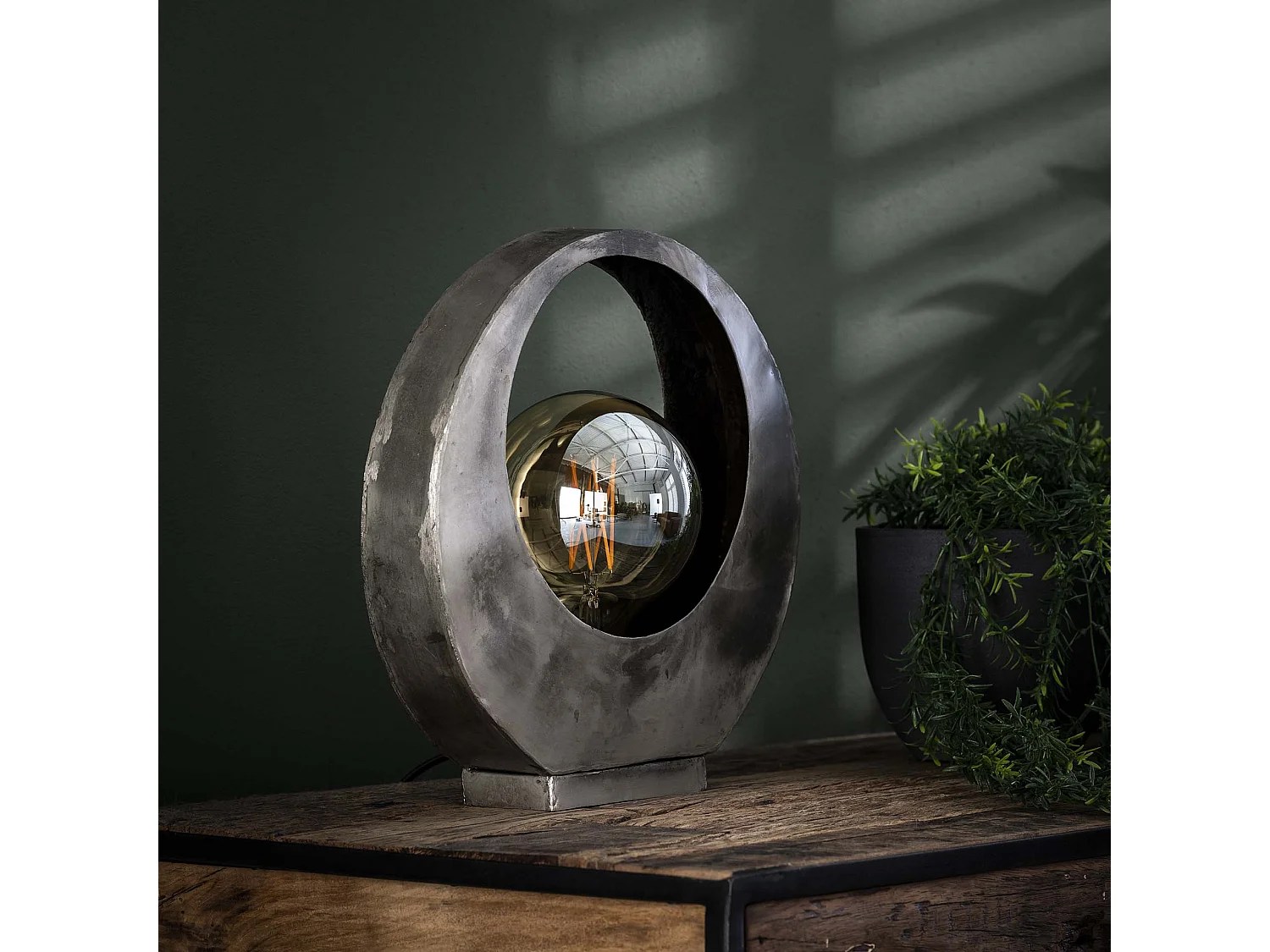 Lámpara de mesa Full Moon - Industrial - Gris