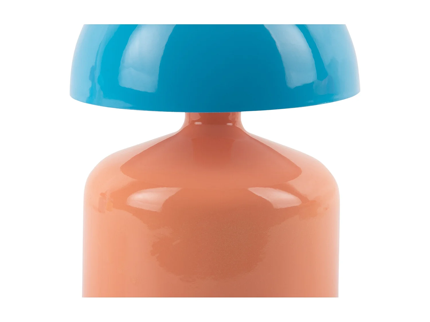Lampe de table Funky Impetu LED - Orange pêche et bleu aqua