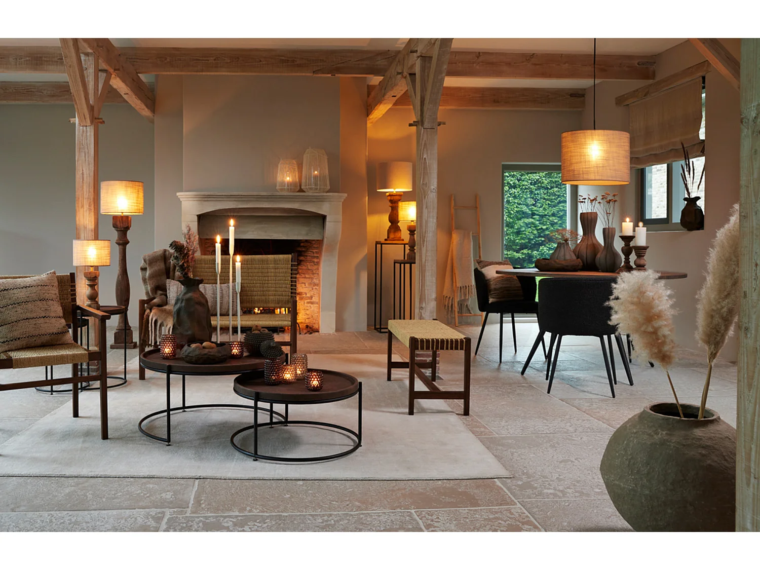 Pied de lampe CUMANI - Ø9x36cm - Marron