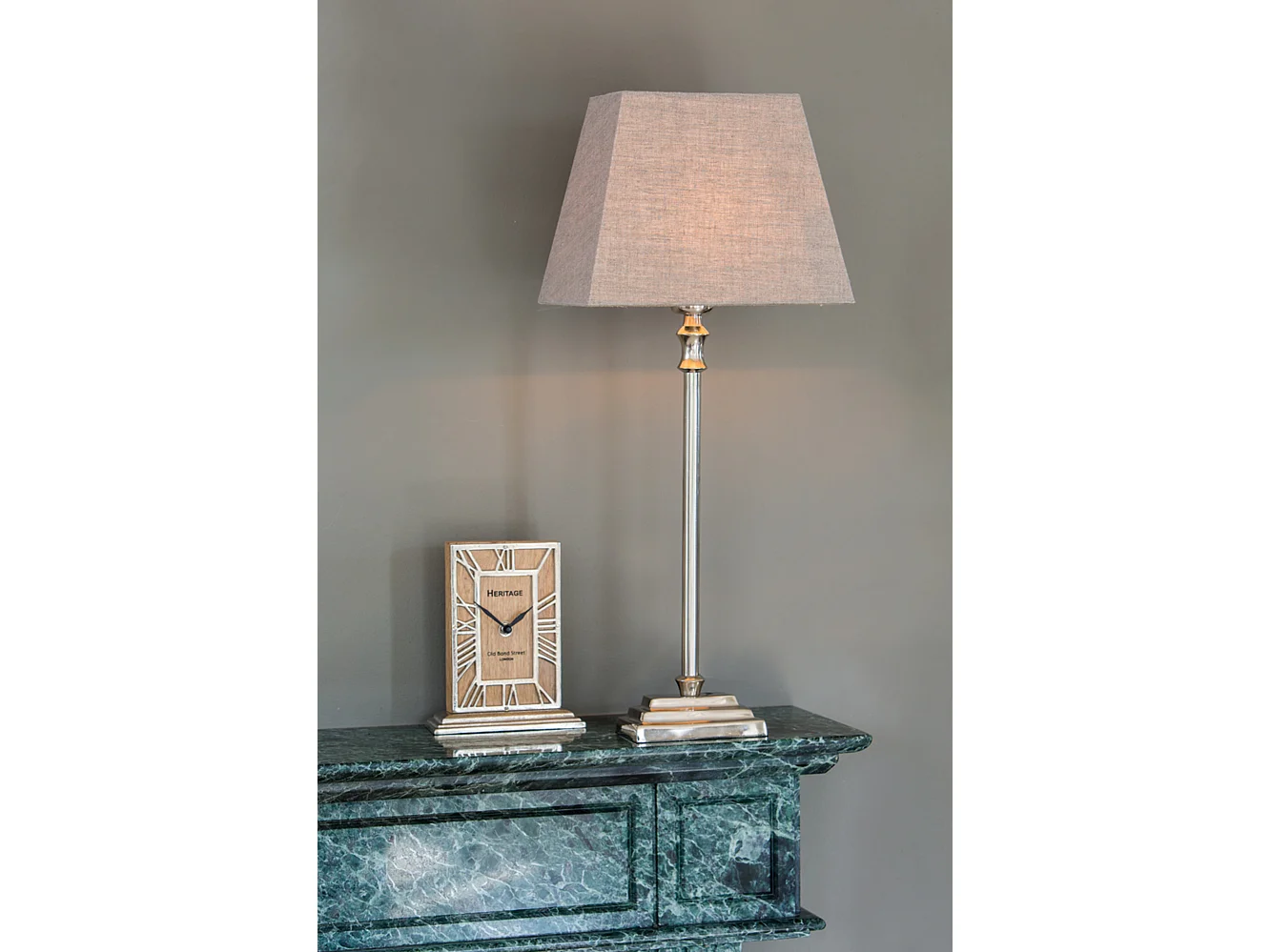 Pied de lampe KOTA - 12x7,5x38cm - Argent