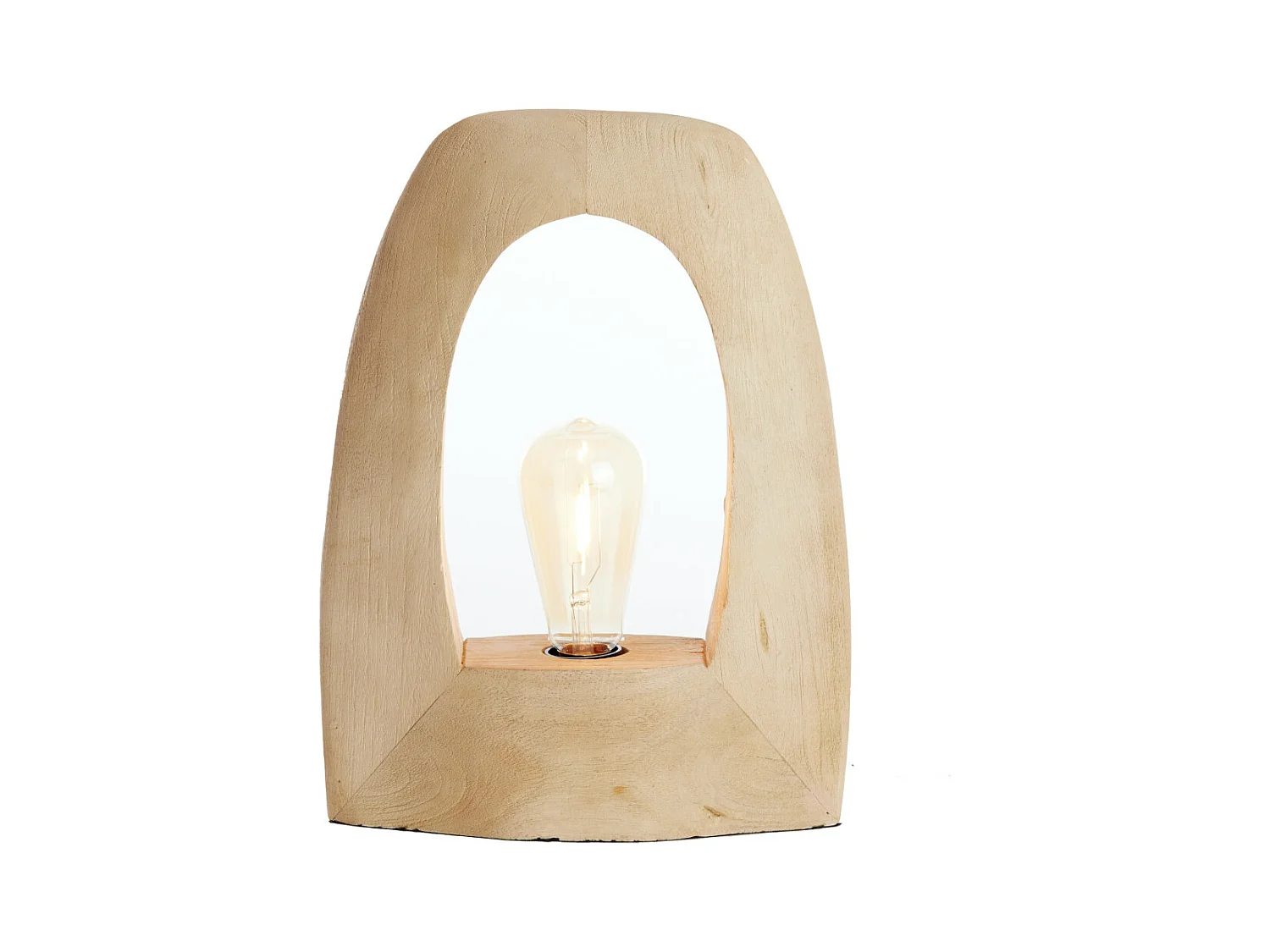 Lampe de table CARINI - 27x10x35cm - Marron