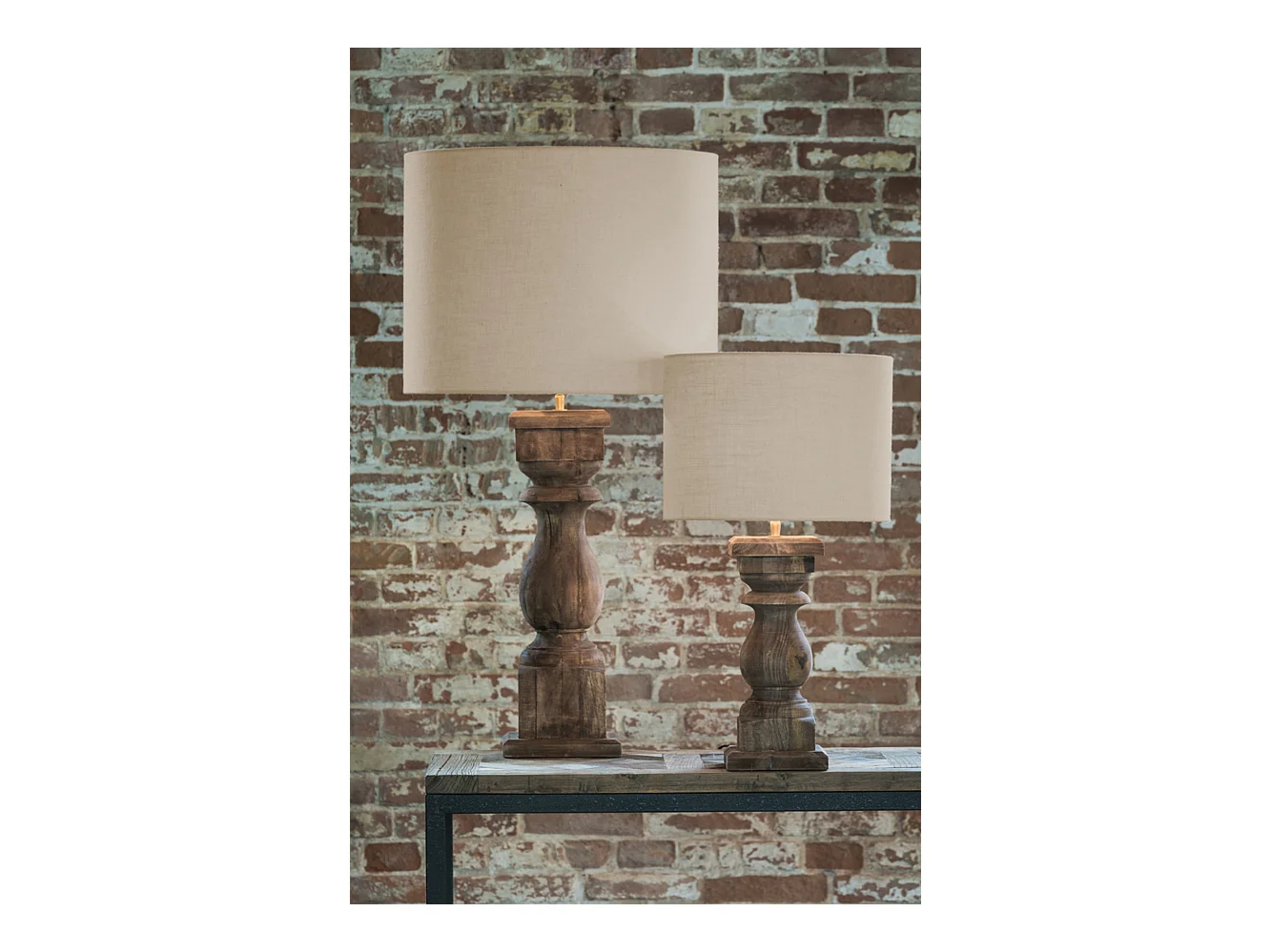 Pied de lampe CADORE - Ø19x64cm - Marron