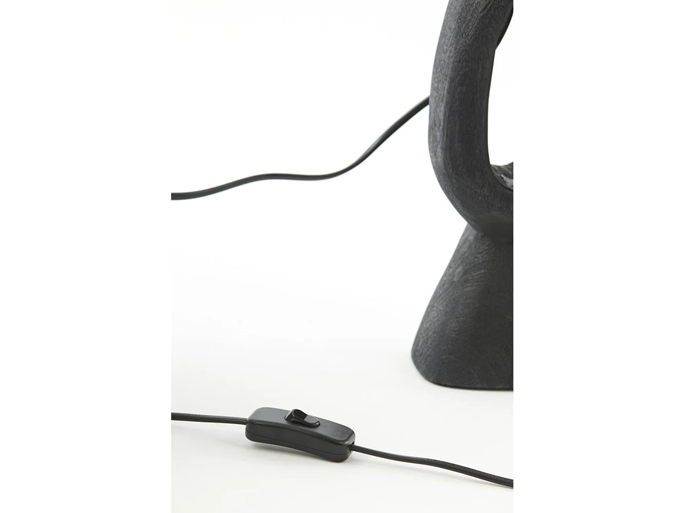 Lampvoet DJANGO - 11x9x45cm - Zwart