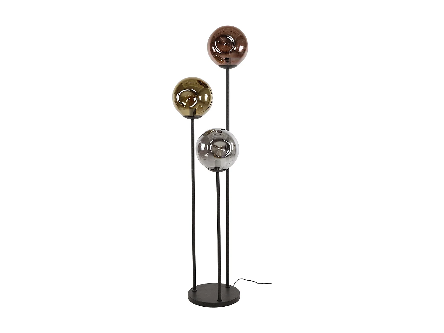 Lampadaire 3x Ø25 Stellar - Noir Artic