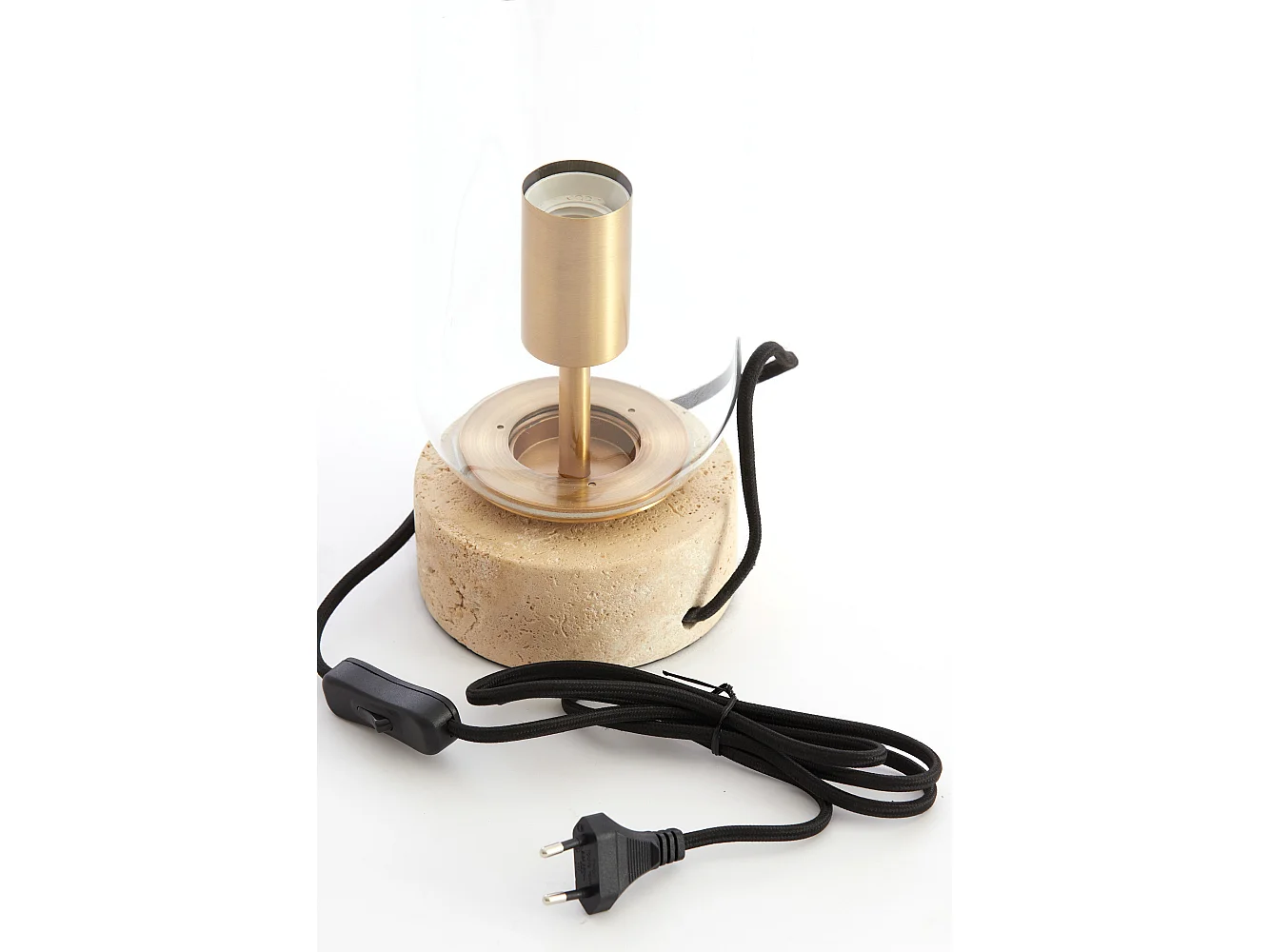 Lampe de table RYLANO - Ø12x35cm - Transparent