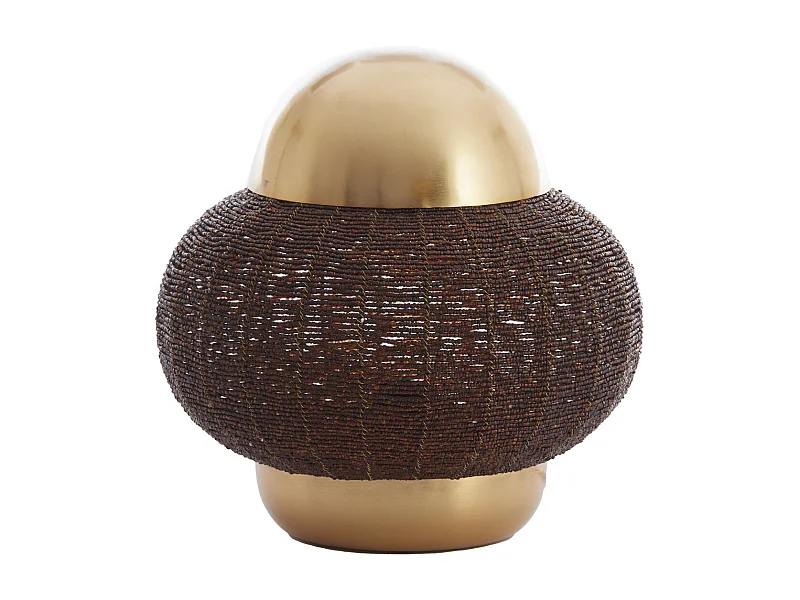 Tischlampe CETARA - Ø32x33cm - Braun