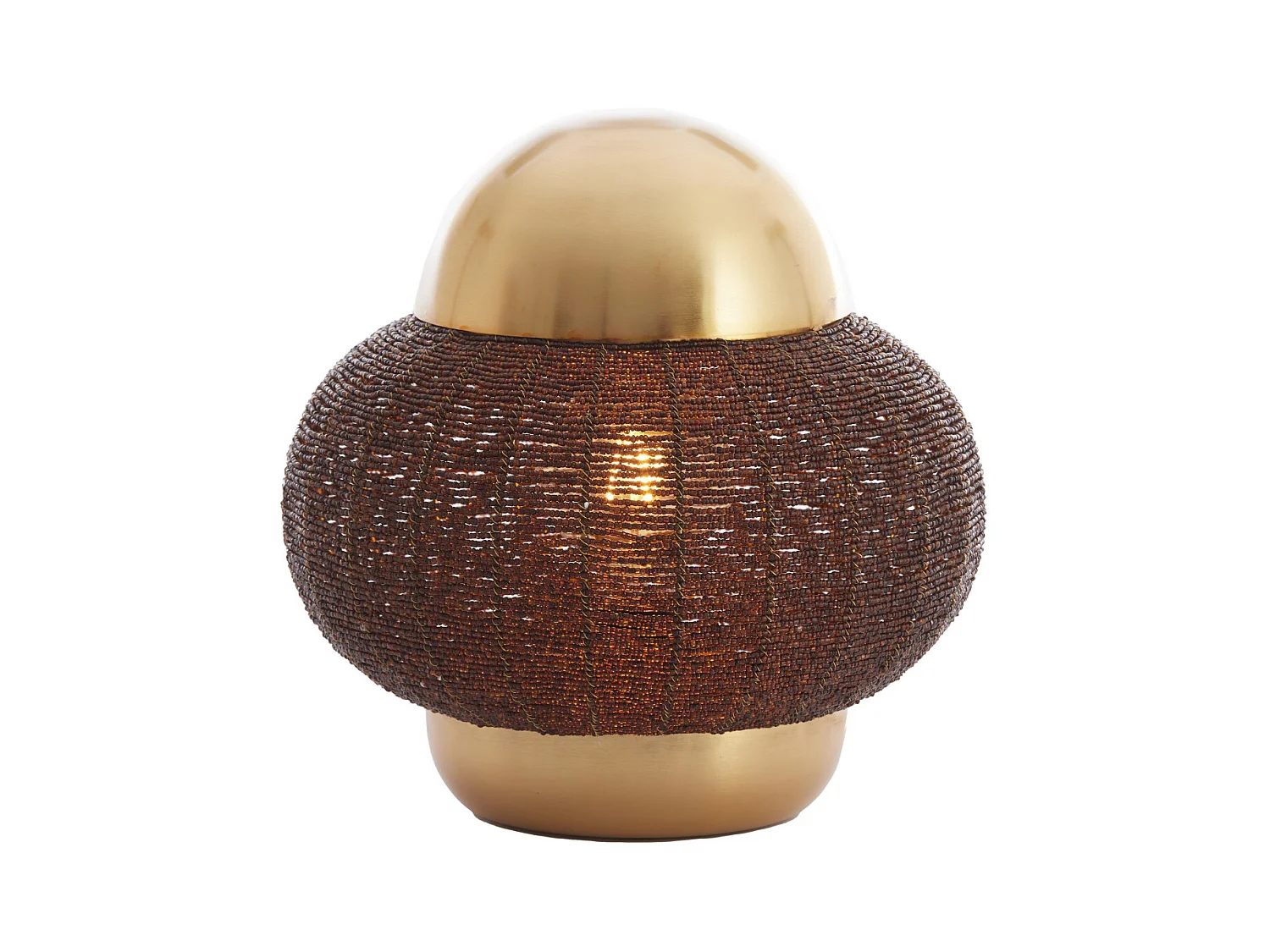 Tischlampe CETARA - Ø32x33cm - Braun