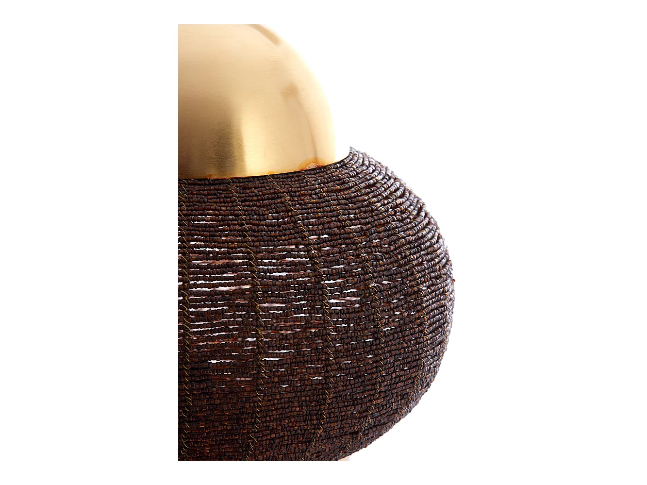 Tischlampe CETARA - Ø32x33cm - Braun