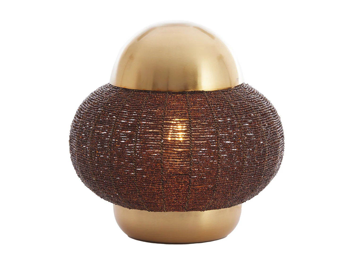 Tischlampe CETARA - Ø32x33cm - Braun